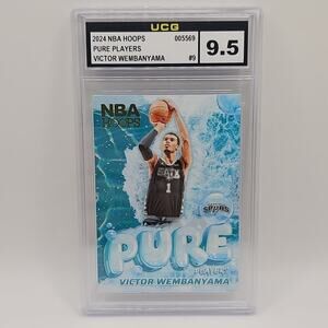 2024 NBA Hoops Pure Players #7 Victor Wembanyama - Spurs NBA Graded 9.5